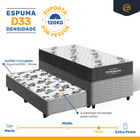 Cama Box + Colchão Ortobom De Espuma D33 Airtech 100 + Auxili