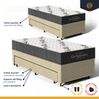 Cama Box + Colchão Ortobom De Espuma D33 Airtech 100 + Auxili