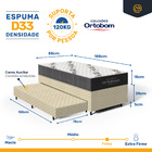 Cama Box + Colchão Ortobom De Espuma D33 Airtech 100 + Auxili