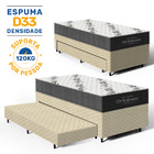 Cama Box + Colchão Ortobom De Espuma D33 Airtech 100 + Auxili