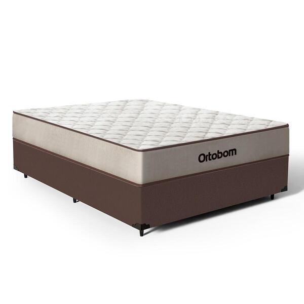 Cama Box + Colchão Ortobom De Espuma D60 Double Face Force Dr