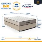 Cama Box + Colchão Ortobom De Espuma D60 Double Face Force Dr