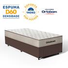 Cama Box + Colchão Ortobom De Espuma D60 Force Dream Solteiro
