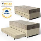 Cama Box + Colchao Ortobom De Molas Ensacadas Airtech Springp