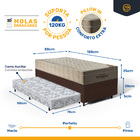 Cama Box + Colchão Ortobom De Molas Ensacadas Airtech Springp