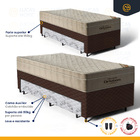 Cama Box + Colchão Ortobom De Molas Ensacadas Airtech Springp