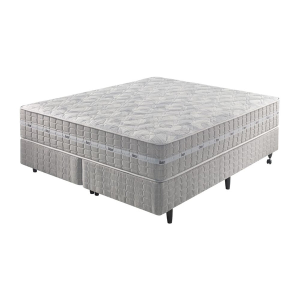 Cama Box + Colchão Queen Size Molas Ensacadas Alabama 158x198