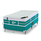 Cama Box + Colchão Solteiro Castor Gold Star Green 78 X 188 X
