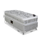 Cama Box + Colchão Solteiro Castor Gold Star Pocket Latex Plu