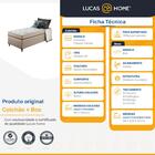 Cama Box + Colchão Solteiro King Classic Molas Pocket 96x203x