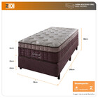 Cama Box + Colchão Solteiro Twin Detroit Molas Ensacadas Visc