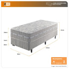 Cama Box + Colchão Solteiro Twin Size Molas Ensacadas Alabama