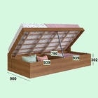 Cama Box Articulavel Solteiro 90 C/ Estação Istambul Nogal -