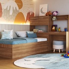 Cama Box Articulavel Solteiro 90 C/ Estação Istambul Nogal -