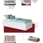 Cama Box Articulável Solteiro 90 Istambul Branco - Art In Móv