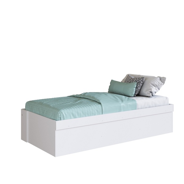Cama Box Articulável Solteiro 90 Istambul Branco - Art In Móv