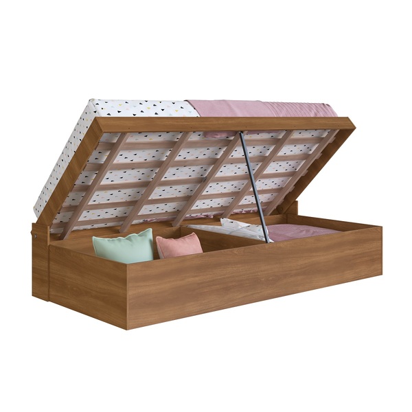 Cama Box Articulavel Solteiro 90 Istambul Nogal - Art In Móve