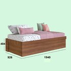 Cama Box Articulável Solteiro Istambul Nogal