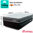 Cama Box Auxiliar Solteiro Com Pillow Top Espuma Viscoelástic