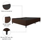 Cama Box Base Casal King 1,93m Suede Marsala
