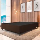 Cama Box Base Casal King 1,93m Suede Marsala