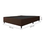 Cama Box Base Casal King 1,93m Suede Marsala