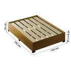 Cama Box Base Casal Para Colchão De Até 1,38m Desmontável Aru