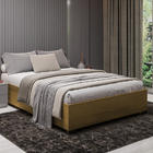 Cama Box Base Casal Para Colchão De Até 1,38m Desmontável Aru
