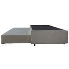 Cama Box Base Solteiro Com Auxiliar Semi Ortopedica Suede Caf