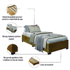 Cama Box Base Solteiro Para Colchão De Até 0,88m Desmontável