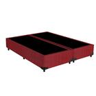 Cama Box Base Super King Suede(1.93x2.03) Vermelho