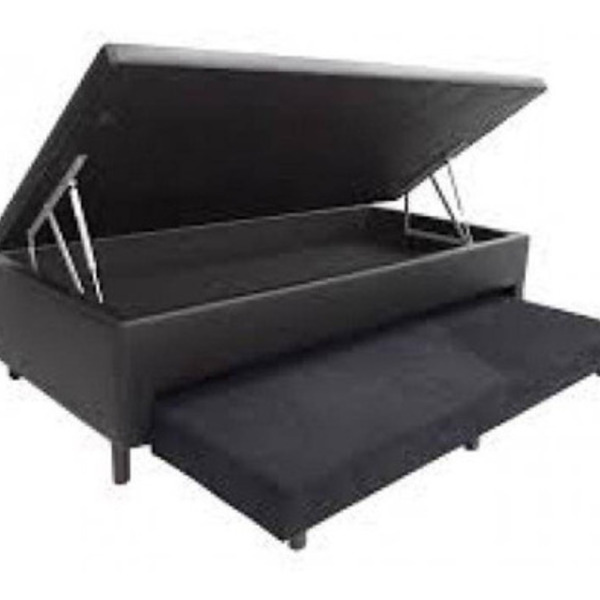 Cama Box Baú 3 Em 1 Solteiro Com Cama Auxiliar Espuma Ortopéd