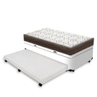 Cama Box Baú + Auxiliar Solteiro + Colchão Ortobom De D45 Iso