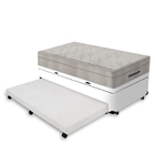 Cama Box Baú + Auxiliar Solteiro + Colchão Ortobom De Molas E