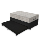 Cama Box Baú + Auxiliar Solteiro + Colchão Ortobom De Molas E