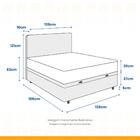 Cama Box Baú + Cabeceira Cassis E Colchão Casal - Anjos - Cla