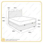 Cama Box Baú + Cabeceira Cassis E Colchão De Molas Casal - Ga