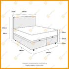 Cama Box Baú + Cabeceira Cassis E Colchão Queen - Anjos - Cla