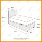 Cama Box Baú + Cabeceira Cassis E Colchão Solteiro - Probel -