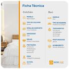 Cama Box Baú + Cabeceira Provença Preta E Colchão Queen - Com