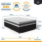 Cama Box Baú + Colchão Anjos De Espuma D45 Double Face Air Pr