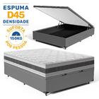 Cama Box Baú + Colchão Anjos De Espuma D45 Double Face Air Pr