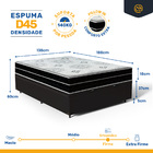 Cama Box Baú + Colchão Anjos De Espuma D45 Pillow In Ortoconf