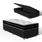 Cama Box Baú + Colchão Anjos De Espuma D45 Pillow In Ortoconf