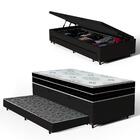 Cama Box Baú + Colchão Anjos De Espuma D45 Pillow In Ortoconf