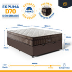 Cama Box Baú + Colchão Anjos De Espuma D70 Pillow In Ultra Dr