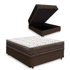Cama Box Baú + Colchão De Casal Ortobom D45 Iso 150 138 x 188