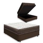 Cama Box Baú + Colchão De Casal Ortobom D45 Iso 150 138x188x6