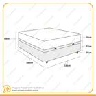 Cama Box Baú + Colchão De Casal Ortobom D45 Iso 150 138x188x6