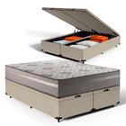 Cama Box Baú + Colchão De Espuma D33 Millenium One Face King